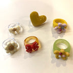 Exaggerated Floral Heart Ring - Modomu