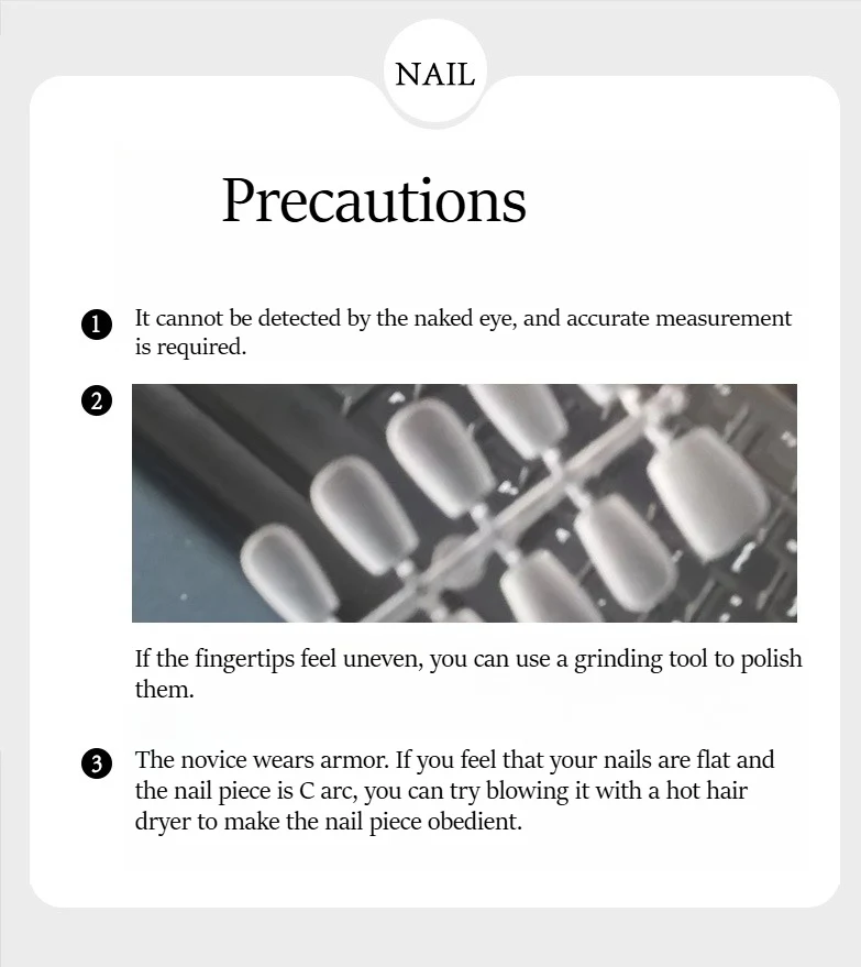 Semi handmade French manicure set - Modomu
