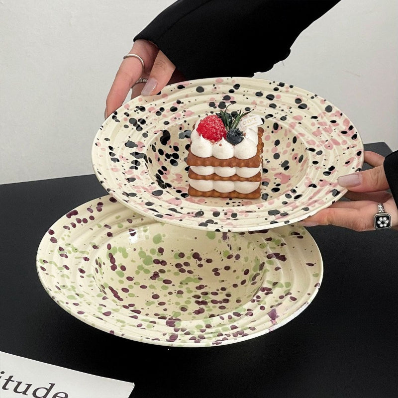 Ink Splash Ceramic Pasta Plate - Modomu