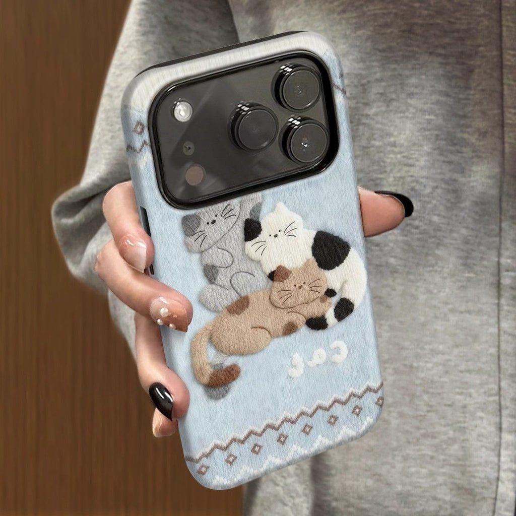 Cat Illustration Protective Phone Case - Modomu