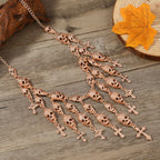 Layered Skull Bib Necklace