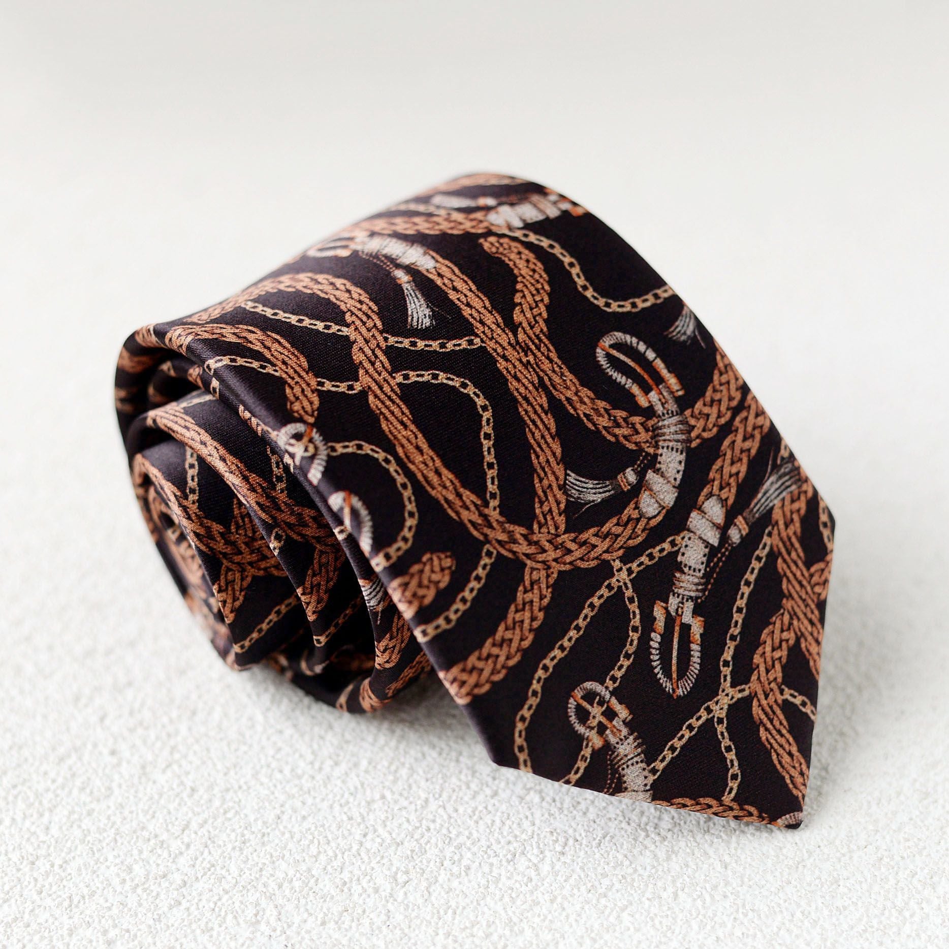 Hand Printed Retro Pattern Tie - Modomu