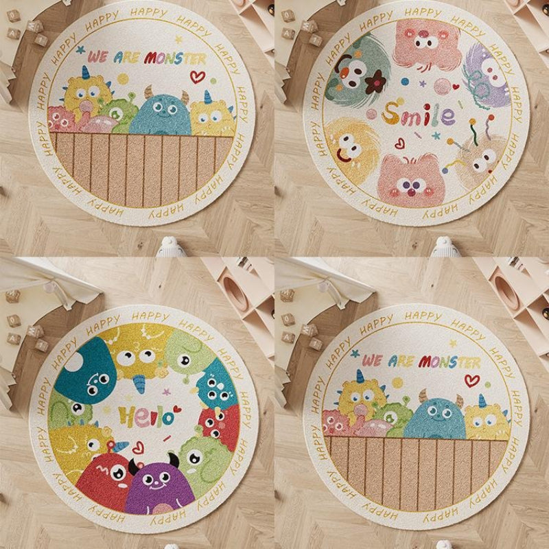 Cartoon Round Kids Floor Rug