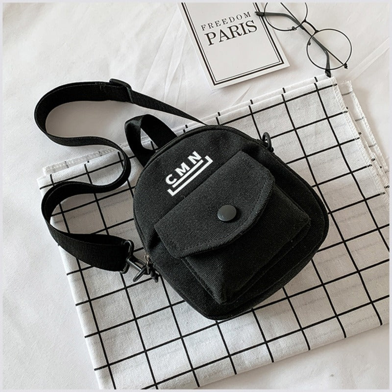 Canvas Flap Crossbody Bag