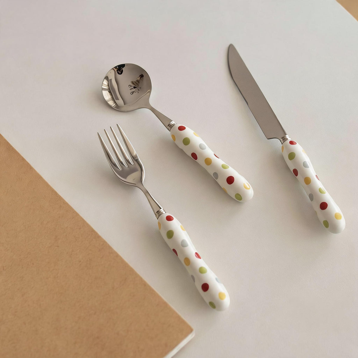 Polka Dot Cutlery Trio