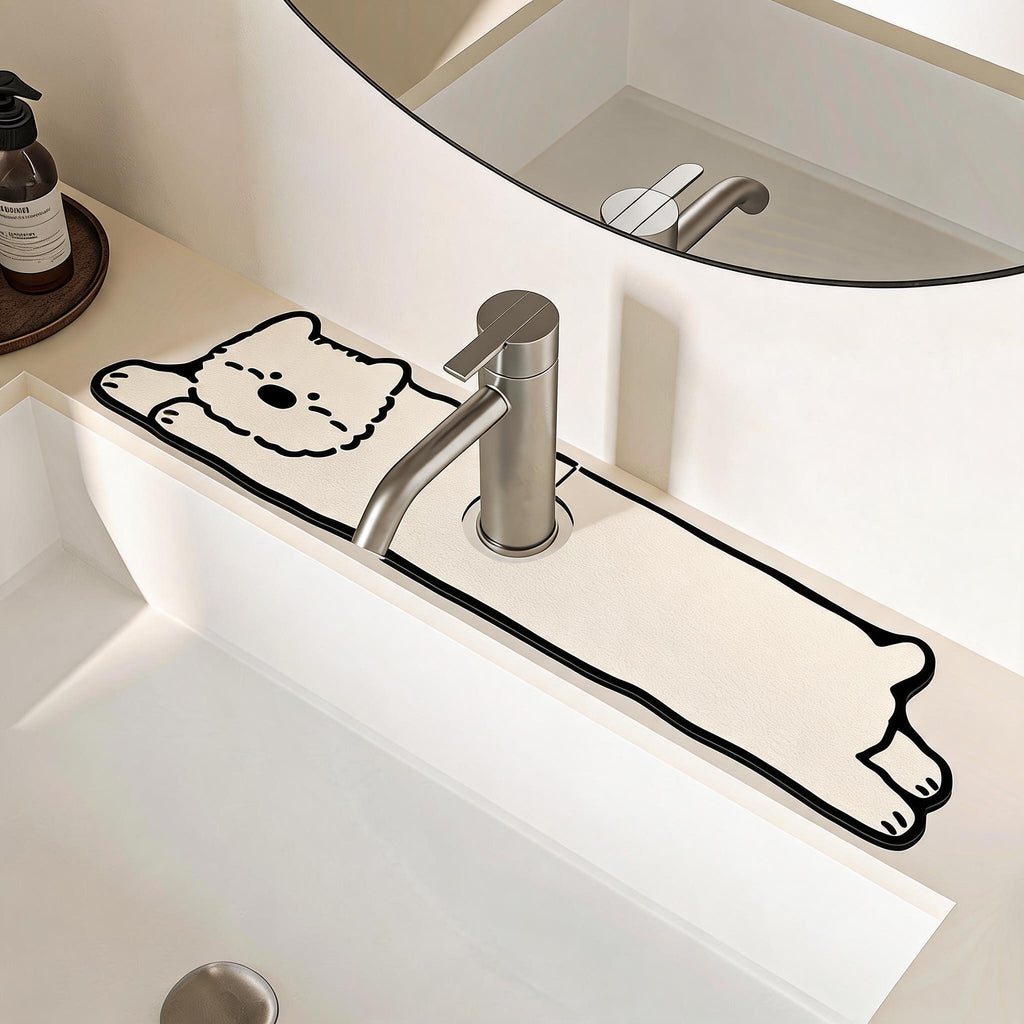 Sleepy Animal Tap Splash Mat