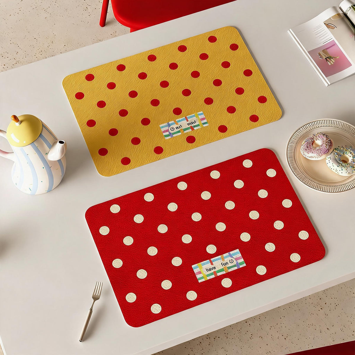 Retro Print Wipe Clean Placemat