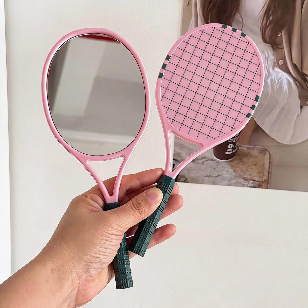 Tennis Racket Handheld Mirror