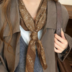 Airy Cotton Linen Square Scarf