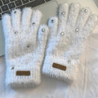 Star Studded Fluffy Gloves