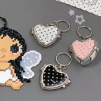Starry Heart Mirror Keyring