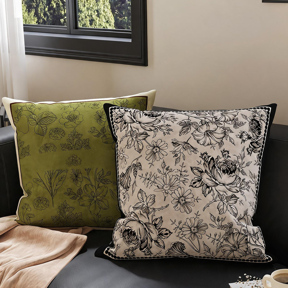 French Botanical Print Cushion – Floral Designs