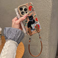 Peony Cat Porcelain Phone Case – Cat With Strap