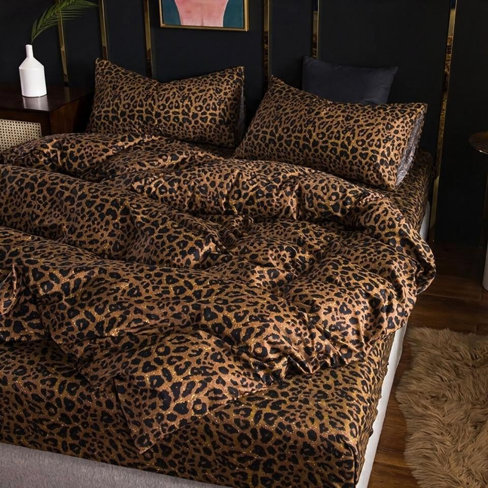 Animal Print Cotton Bedding Set