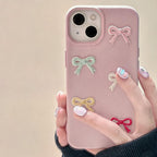 Embroidered Bow iPhone Case