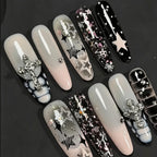 Midnight Cross Star Press-On Nails