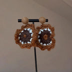 Toasted Bloom Crochet Earrings