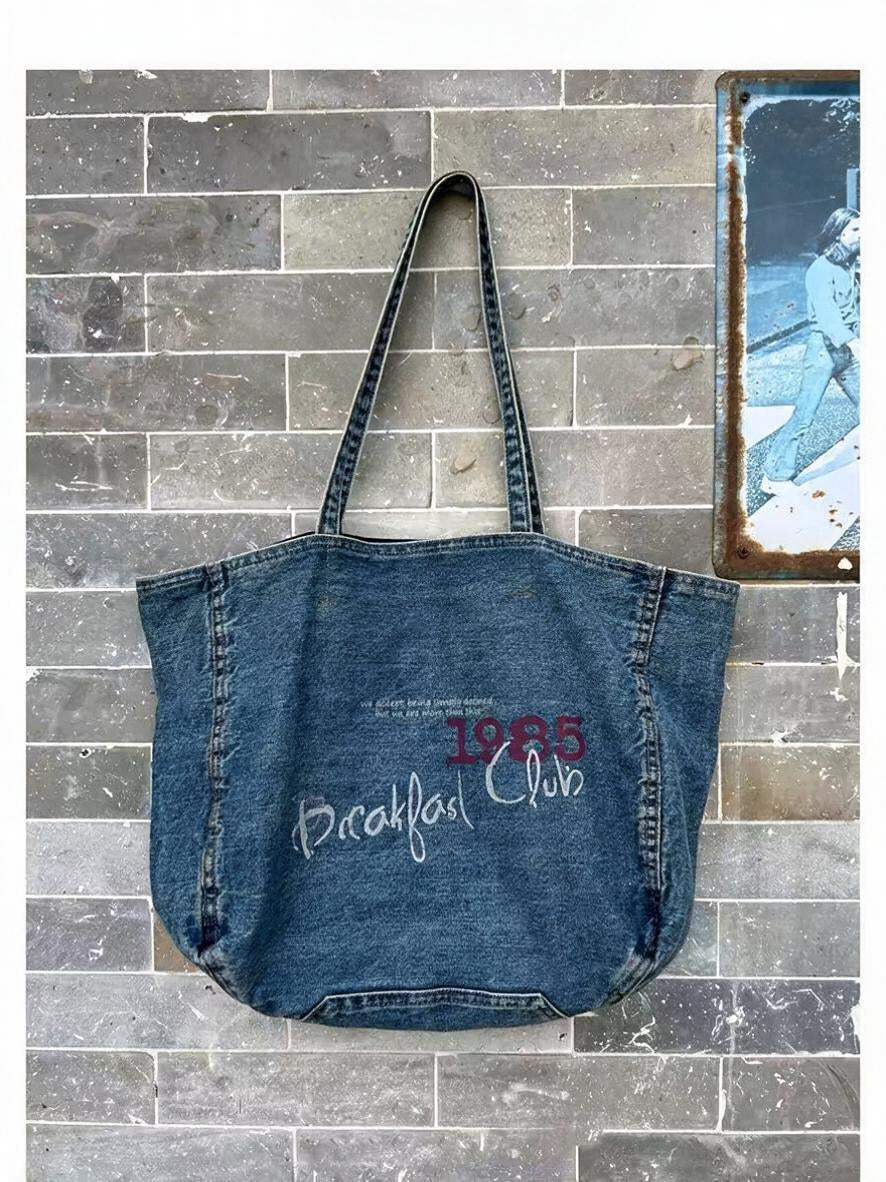 Slouchy Washed Denim Tote