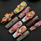 Raised Blossom Press-On Nails