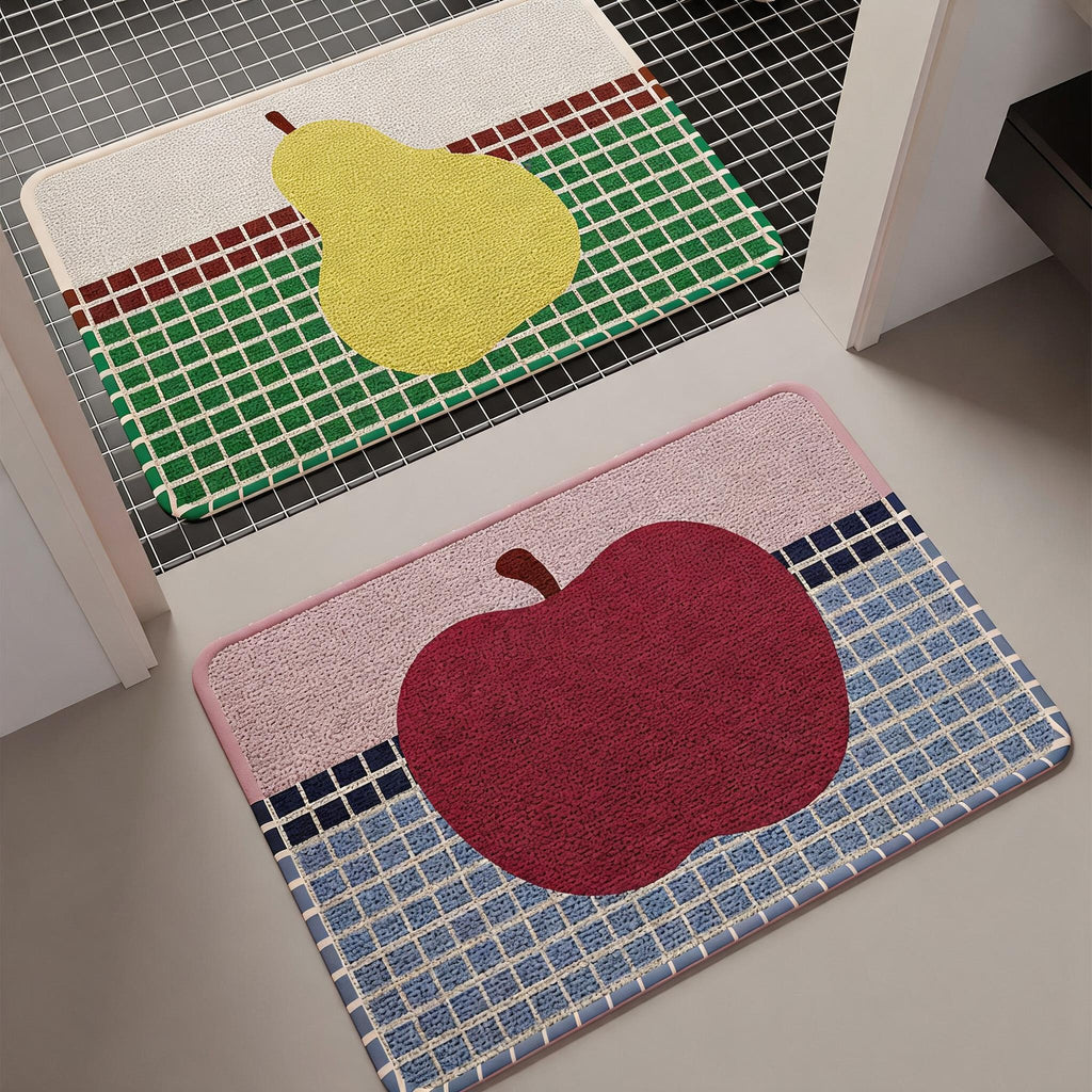 Chequer Print Quick-Dry Bath Mat