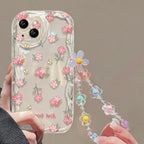 Wavy Pink Blossom iPhone Case