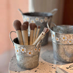 Painted Daisy Brush Bucket