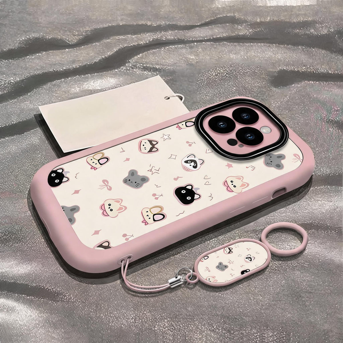 Puffy Animal Faces iPhone Case