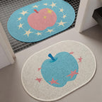Starry Apple Oval Bath Mat