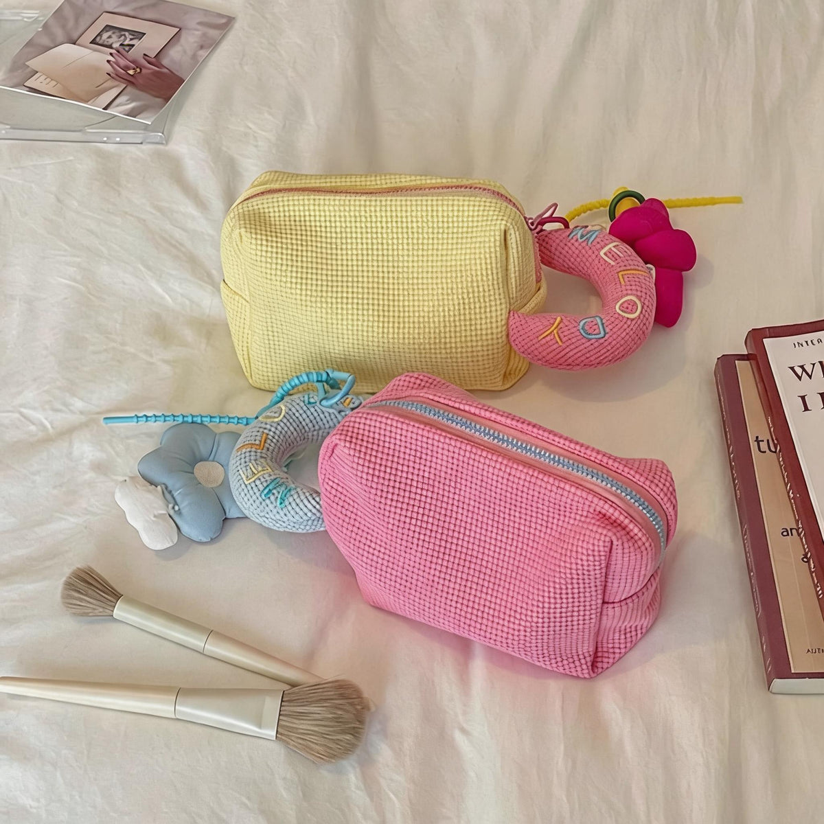 Waffle Grid Wrist Pouch