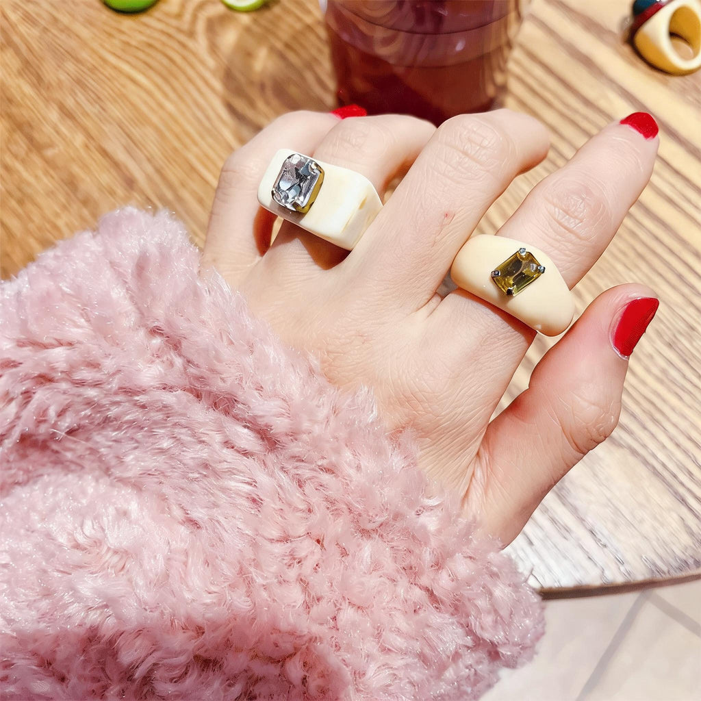 Squared Chunky Stacking Ring