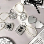 Beaded Locket Mirror Charm