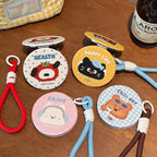 Cartoon Wrist Strap Folding Mirror