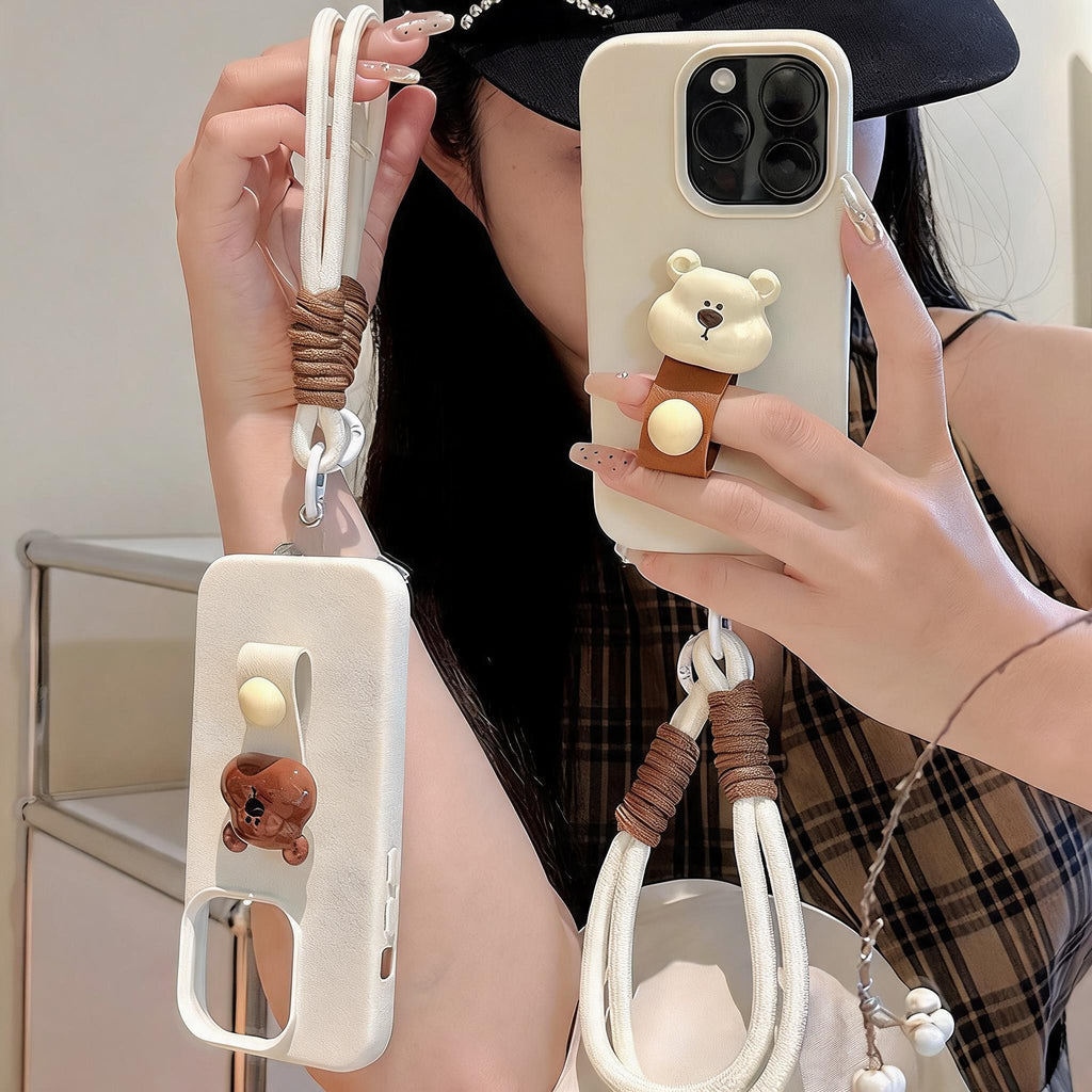 Cocoa Bear Ring Grip Case