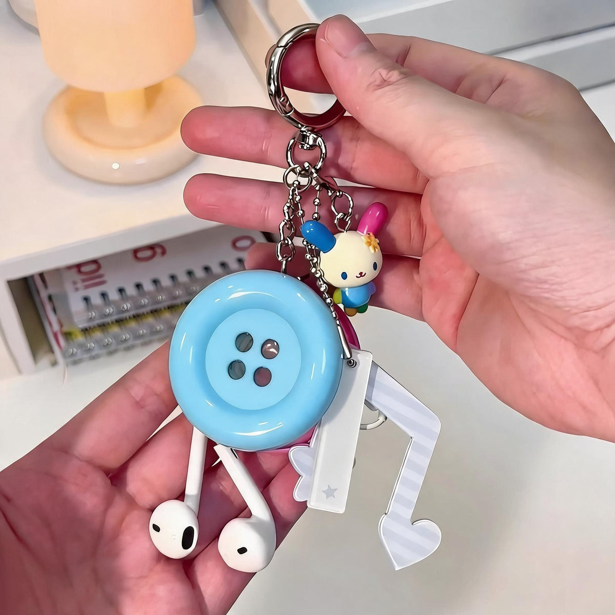 Giant Button Earbud Case