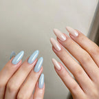 Milky Glaze Almond Press-On Nails