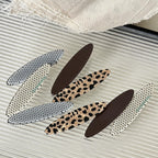 Retro Print Oval Hair Clips