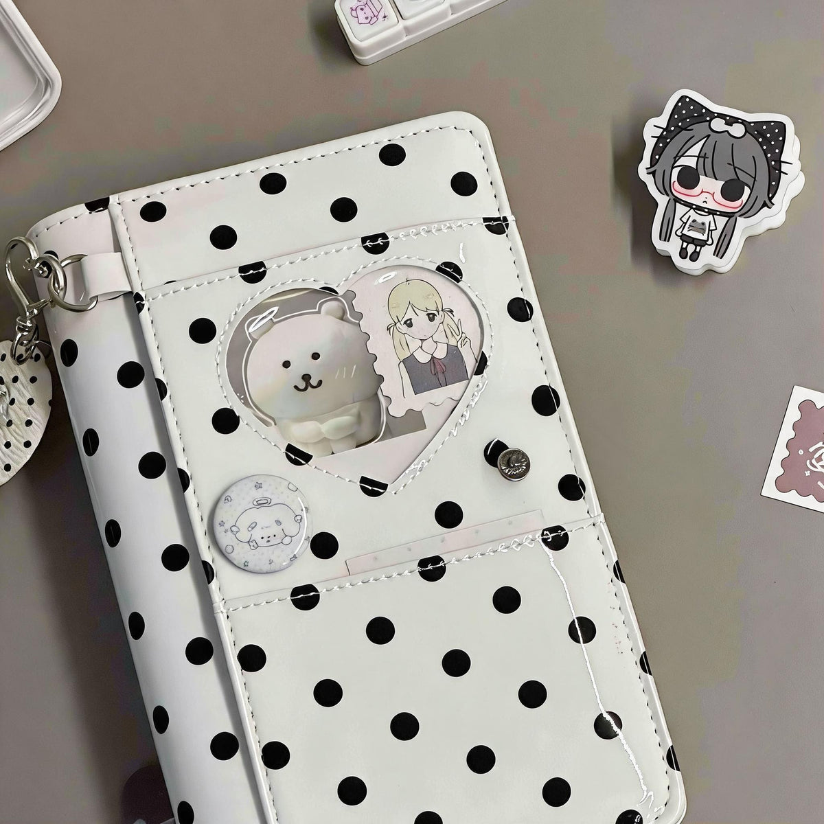 Polka Dot Heart Window Journal
