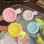 Oversized Button Hair Clips