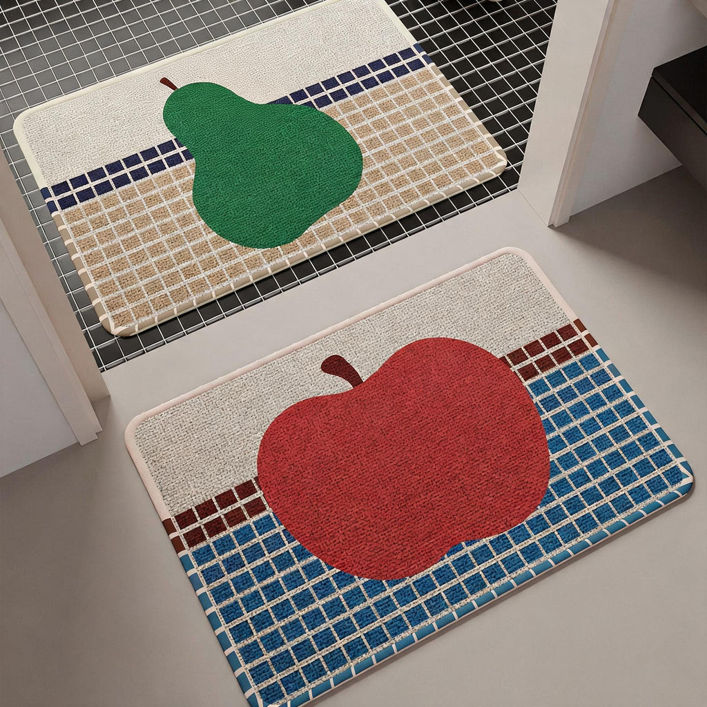 Chequer Print Quick-Dry Bath Mat