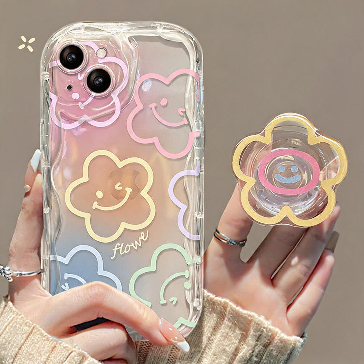 Smiley Bloom Wavy iPhone Case