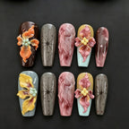 Raised Blossom Press-On Nails