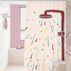Rainbow Shower Print Curtain