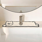 Sleepy Animal Tap Splash Mat