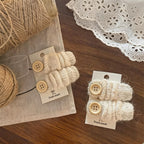 Fuzzy Button Snap Hair Clip