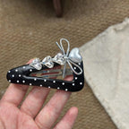 Polka Dot Heart Bow Clip