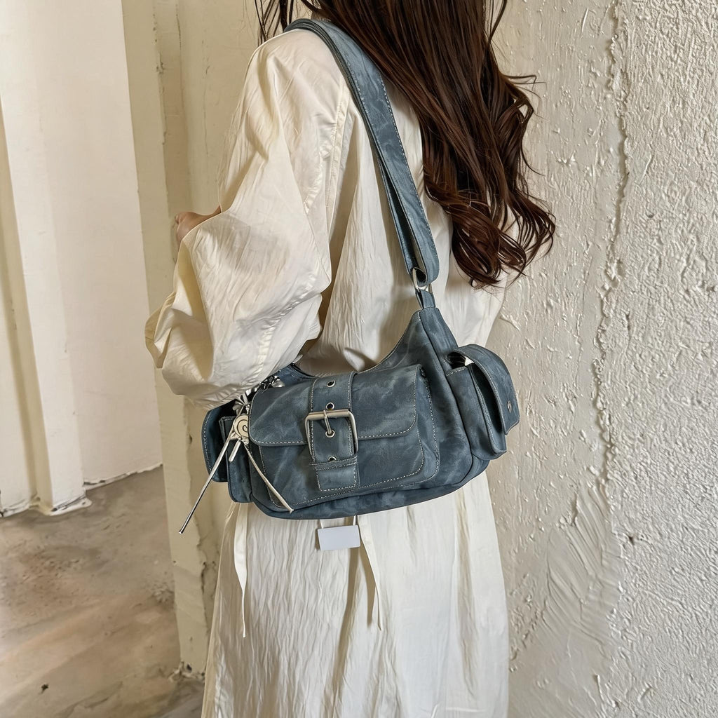 Cargo Pocket Slouchy Shoulder Bag