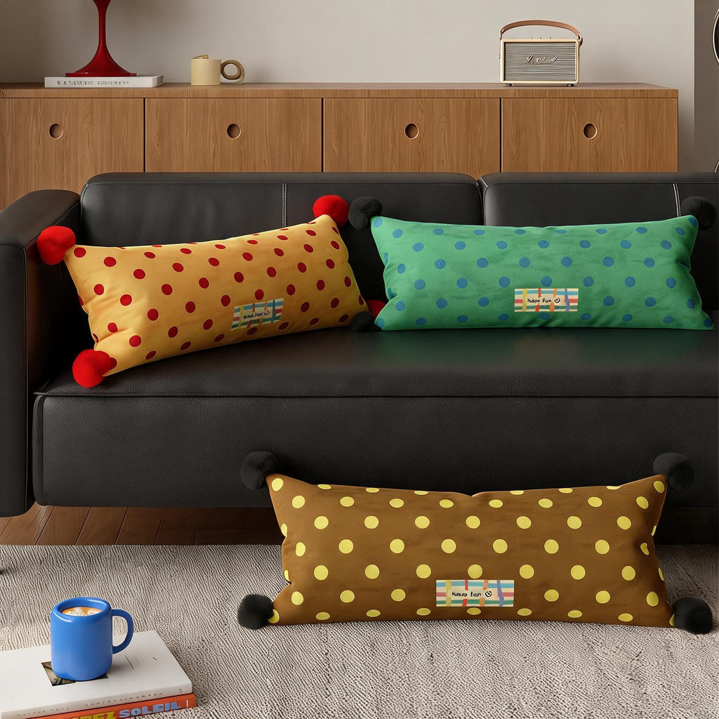 Pom Pom Polka Bolster Cushion