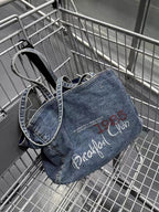 Slouchy Washed Denim Tote