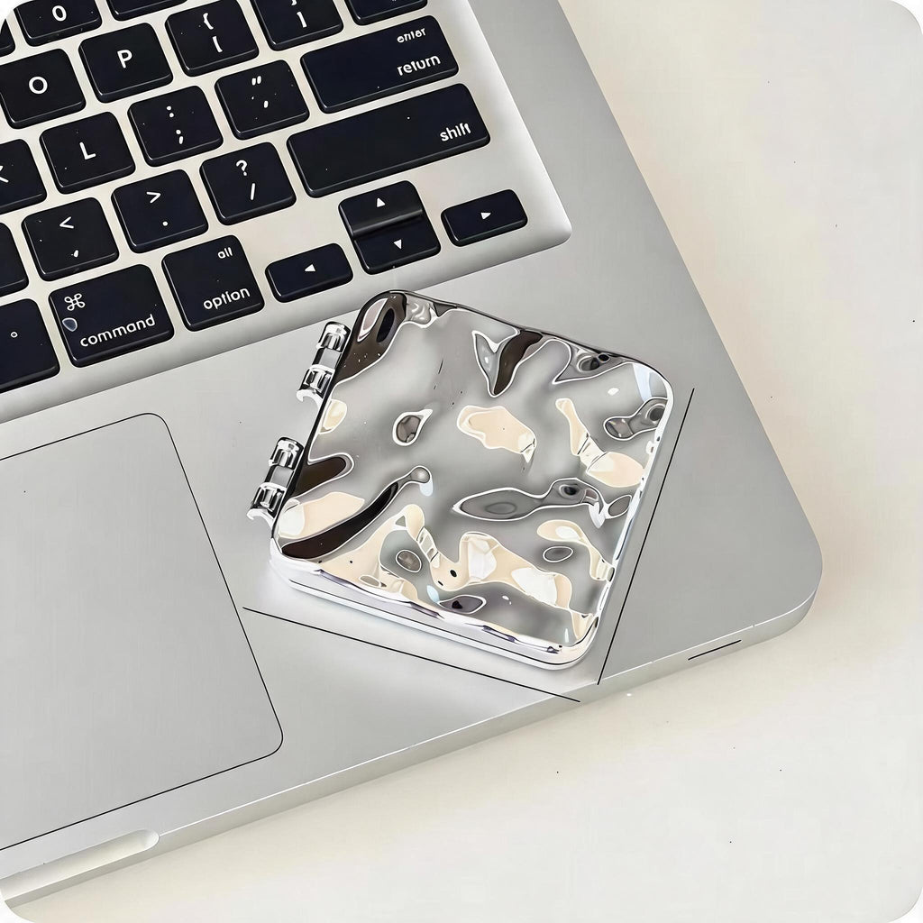 Ripple Square Folding Pocket Mirror