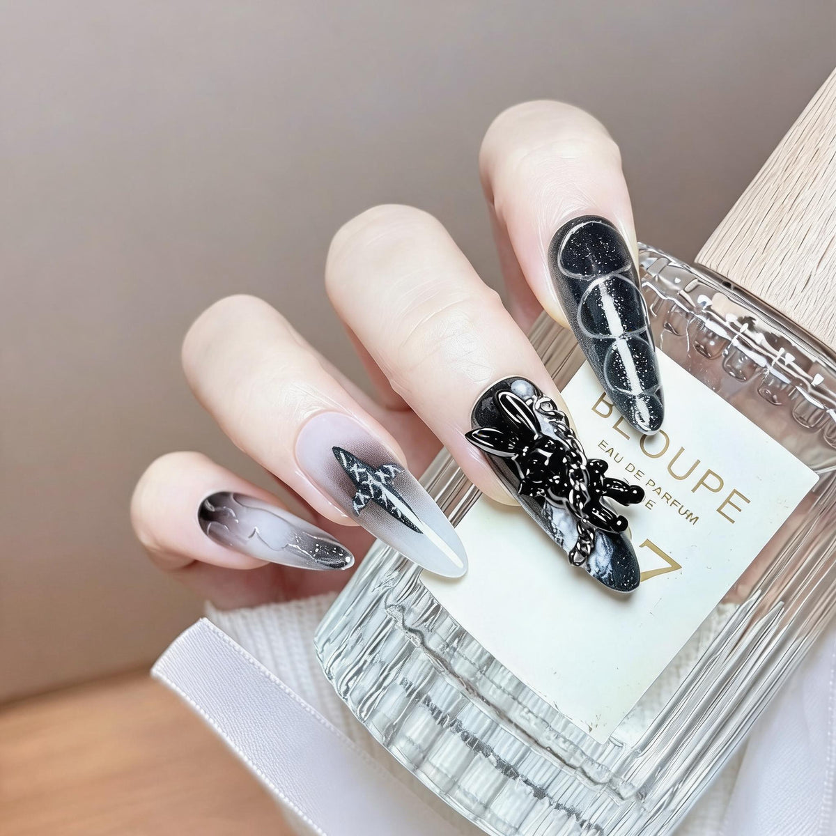 Gothic Smoke Cross Press-on Nails